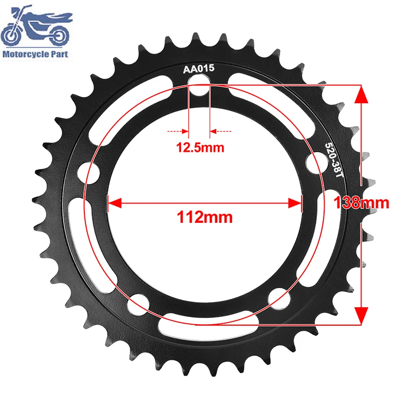 38T 39T 41T Rear Sprocket Carburized Steel for HONDA Forza 750 NSS750 21-22 750 X-Adv NC700 NC750 NC700 750 NC750S CB500 CBR500