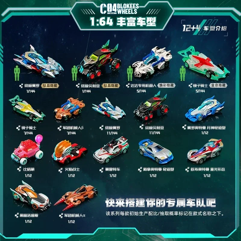 Genuine BLOKEES Ultraman Building‑Block Car C04 Vol.4 Fate Intertwined Blind Box Assemble Vehicle Model Collectible Toy Gift