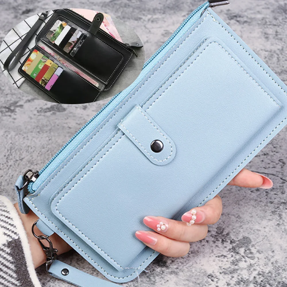 Women Bag Long Wallet Fashion PU Leather Purses Coin Purse Wallets Credit Bank Card Holders Clutch Bags Money Clips Handbag 2023