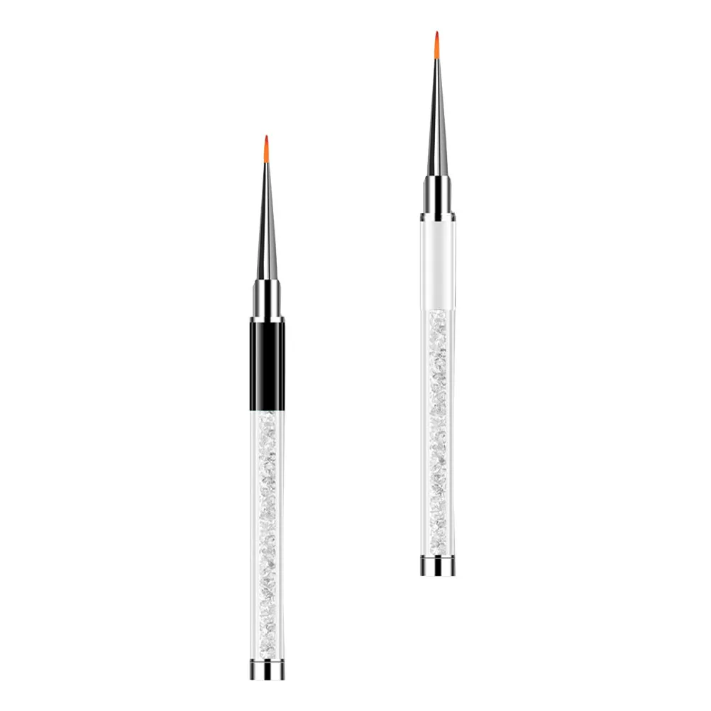 Bolígrafo para decoración de uñas, 2 uds., para magníficos diseños de manicura DIY, herramienta de belleza resistente con mango largo, regalo Ideal para principiantes y entusiastas