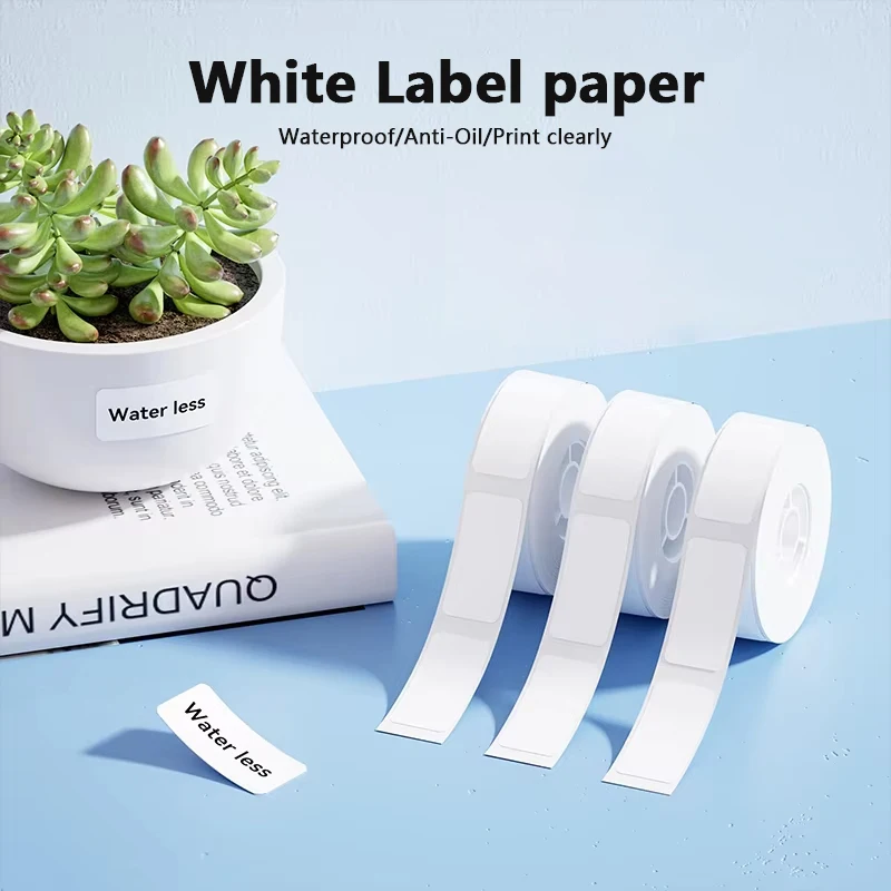 Niimbot White Self-adhesive Thermal Labels Stickers For D11 D101 D110 Waterproof Anti-Oil Tear-Resistant Price Tag Round Sticker