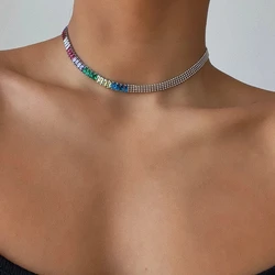 Brass With White Gold AAA Zirconia Wrap Choker Necklace Women Jewelry Party Designer T Show Runway INS