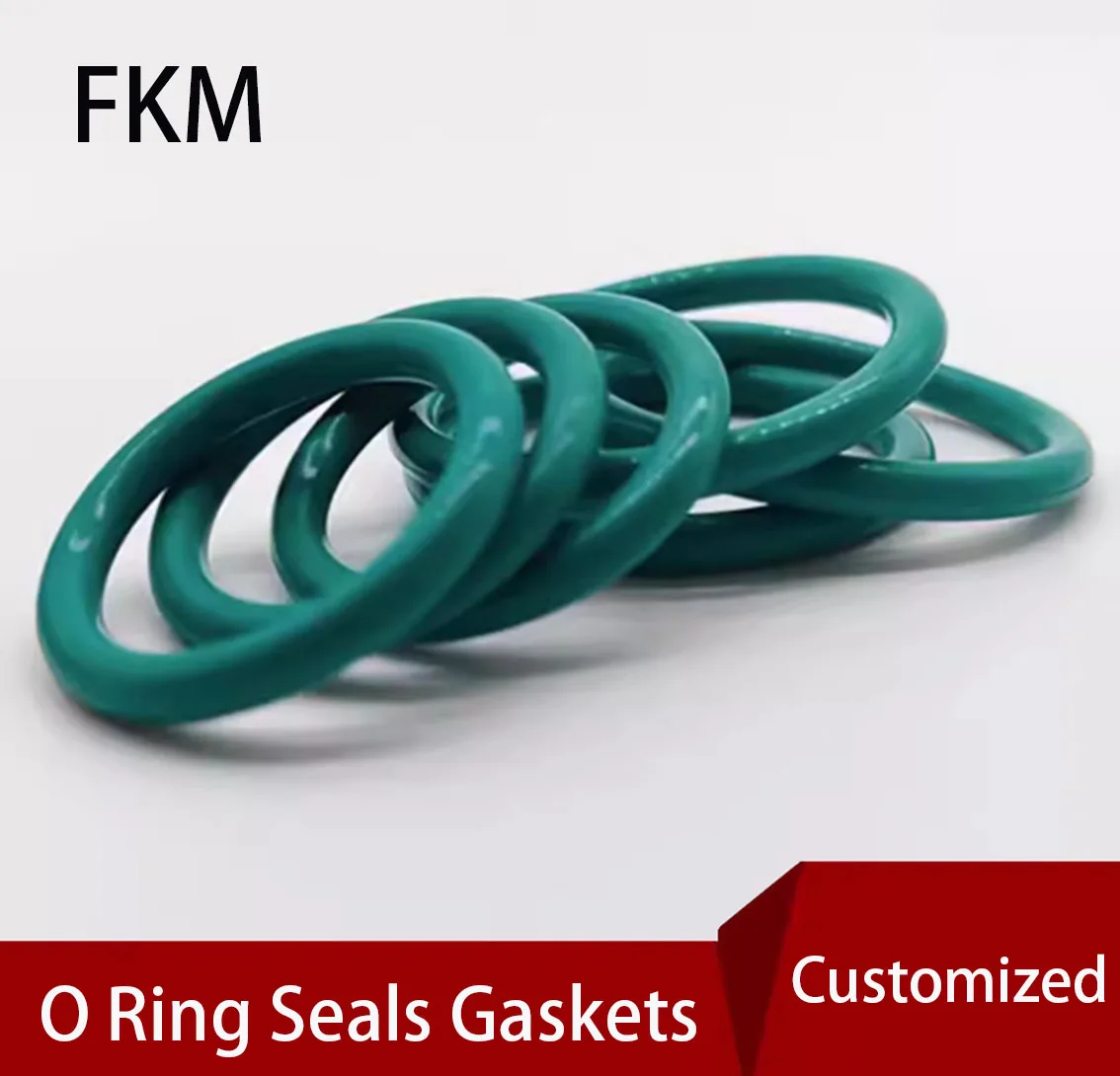 32 Buah CS 5Mm Disesuaikan FKM Hijau Fluor Karet O Ring Gasket OD 250Mm O-ring Segel Minyak Mesin Cuci