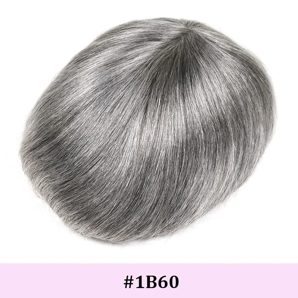 8x10 Full PU Men Toupee Invisible Hair System