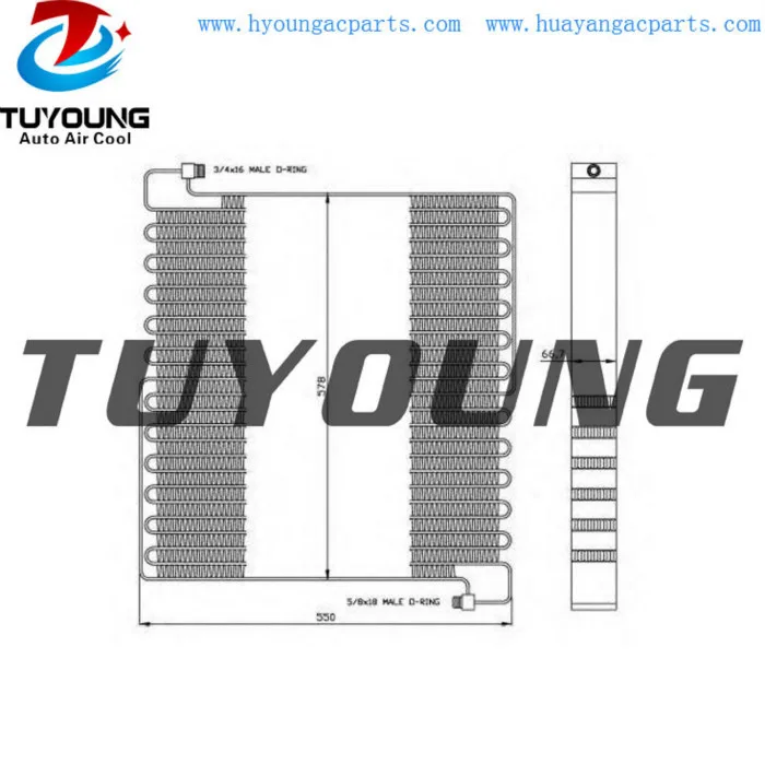 

In Stock Auto A/C Condenser for Volvo truck VOE11007249 VOE11007721 11007249 11007721 size 510* 575* 65 mm