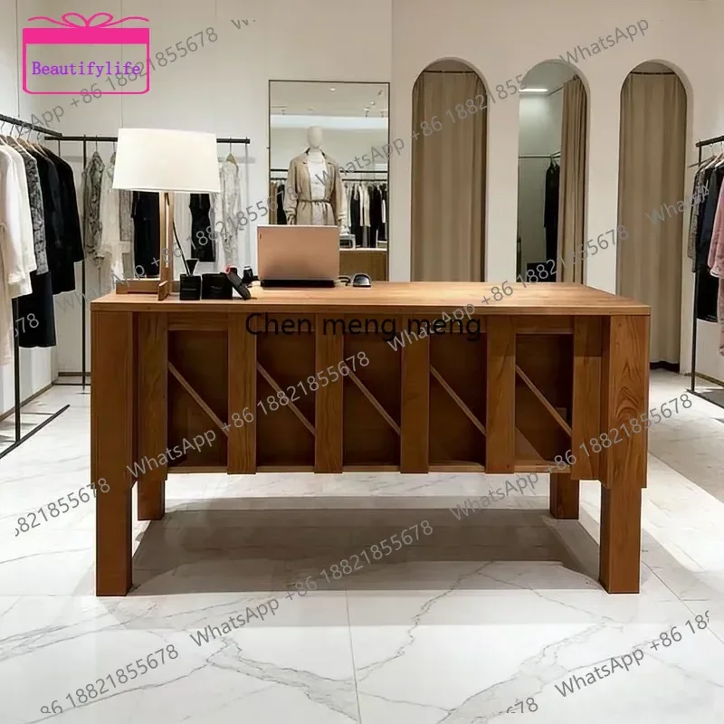 Asmt49Medieval clothing store checkout page Bar counter Nakajima cabinet Flowing water table High-end display cabinet Display st