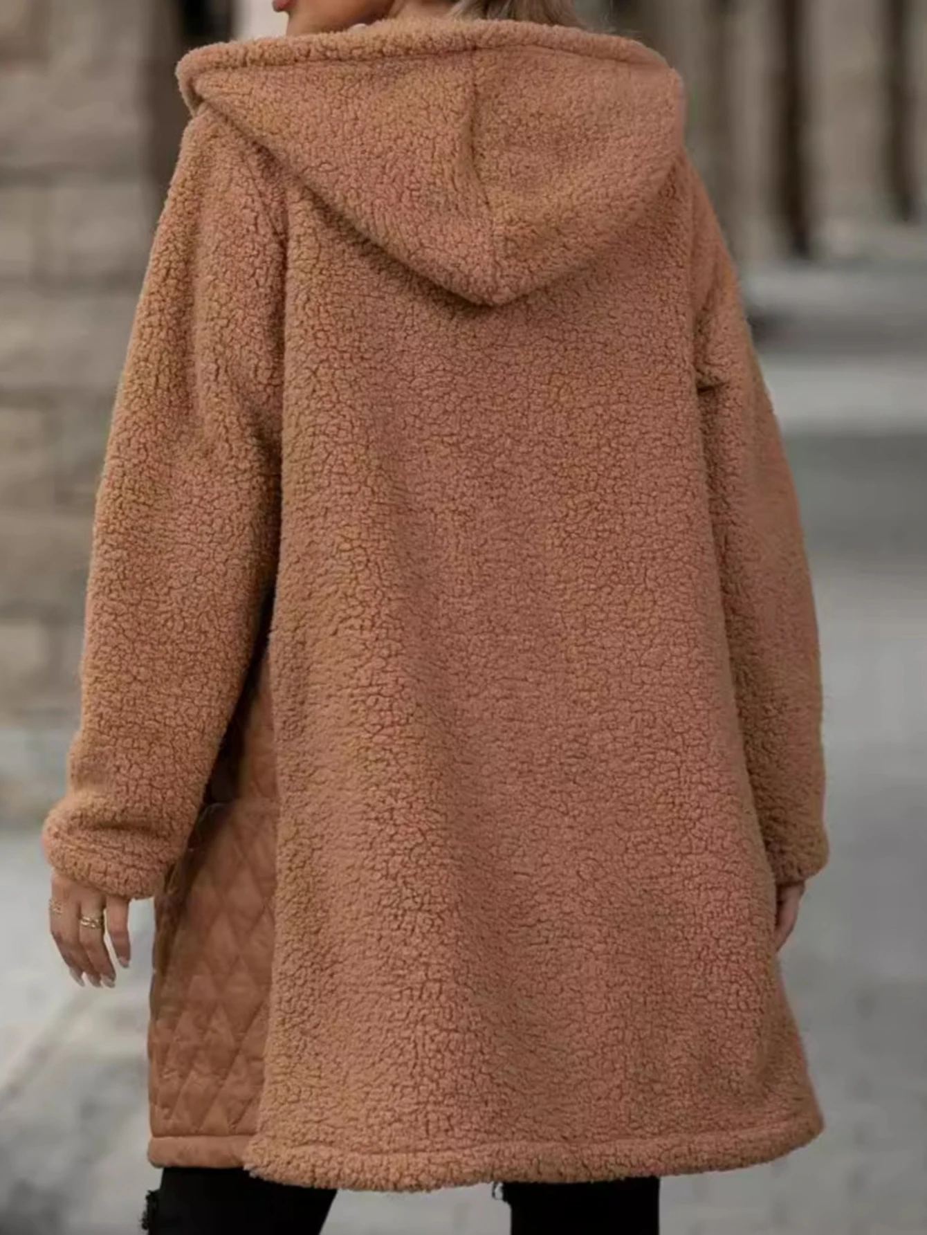 سترة كاجوال مبطنة بالقطن بأكمام طويلة ملابس شتوية بأكمام قصيرة معطف ملابس علوية عصرية للنساء