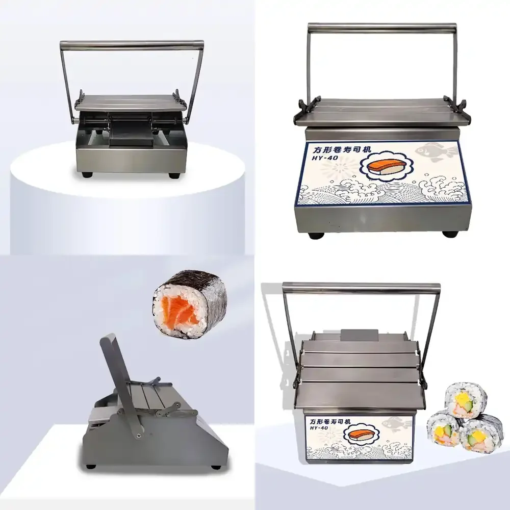 

square sushi roll machine all stainless steel body sushi square roll machine Sushi Forming Machine