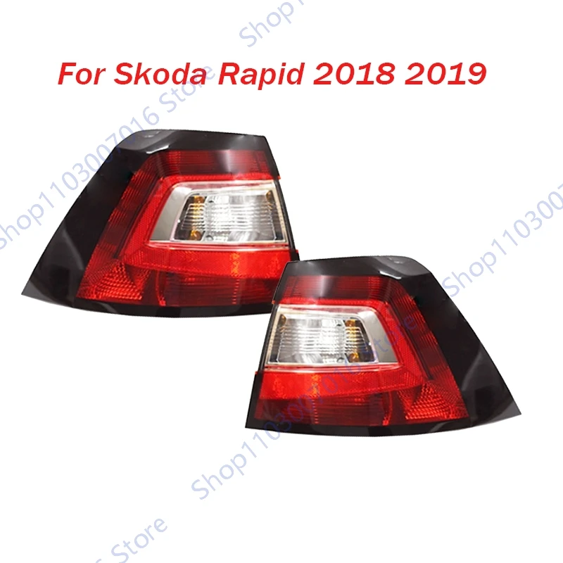 

Для Skoda Rapid 2018 2019, задний фонарь, стоп-сигнал, без лампочек, фонарь заднего хода, аксессуар для заднего фонаря