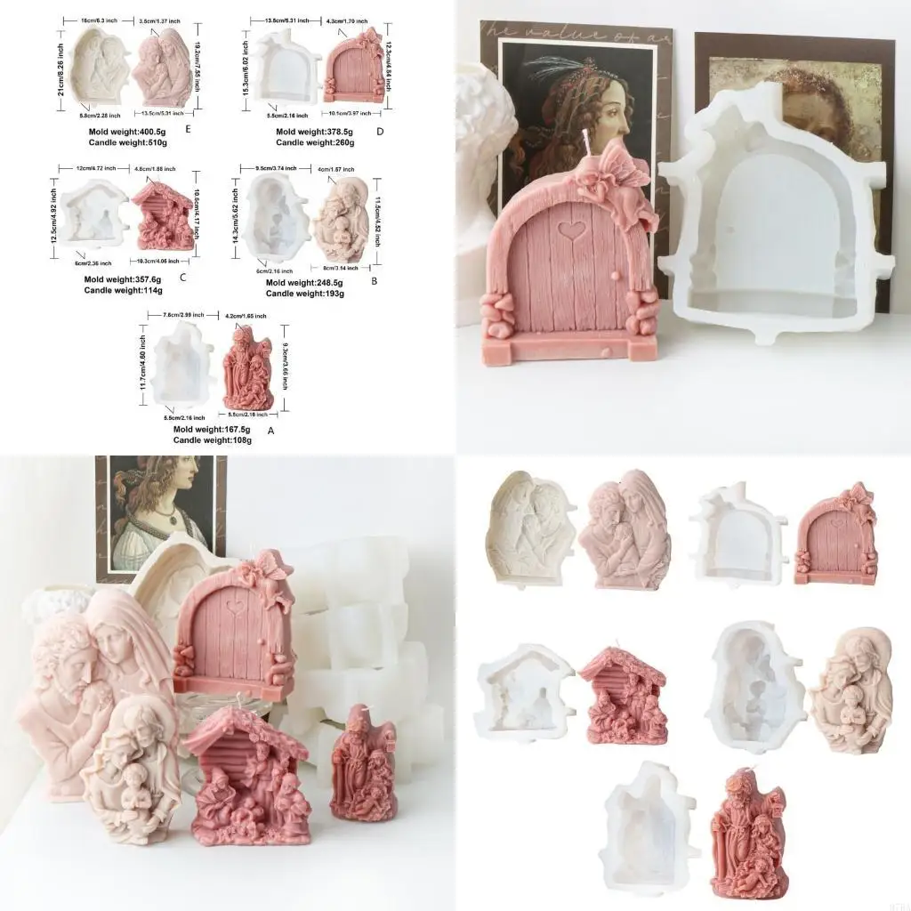 

97BA Religious Sculpture Silicone Molds for Epoxy Resin, Soap Home Decorations Christmas Present