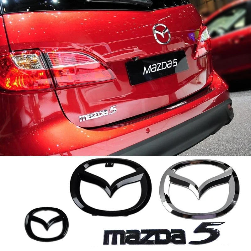 

Пластиковая 14 см автомобильная пряжка, центральная эмблема на руле, передний и задний логотип, значок для Mazda 5, авто, замененная наклейка, украшение
