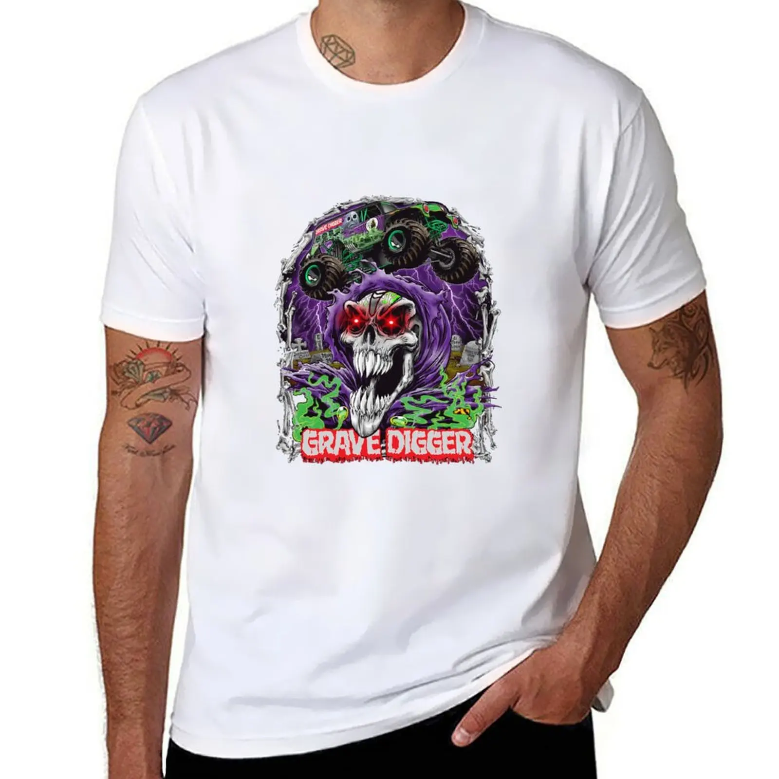 

Monster jam grave digger monster truck fans art gift T-Shirt essential t shirt black cotton t-shirt plain for man package