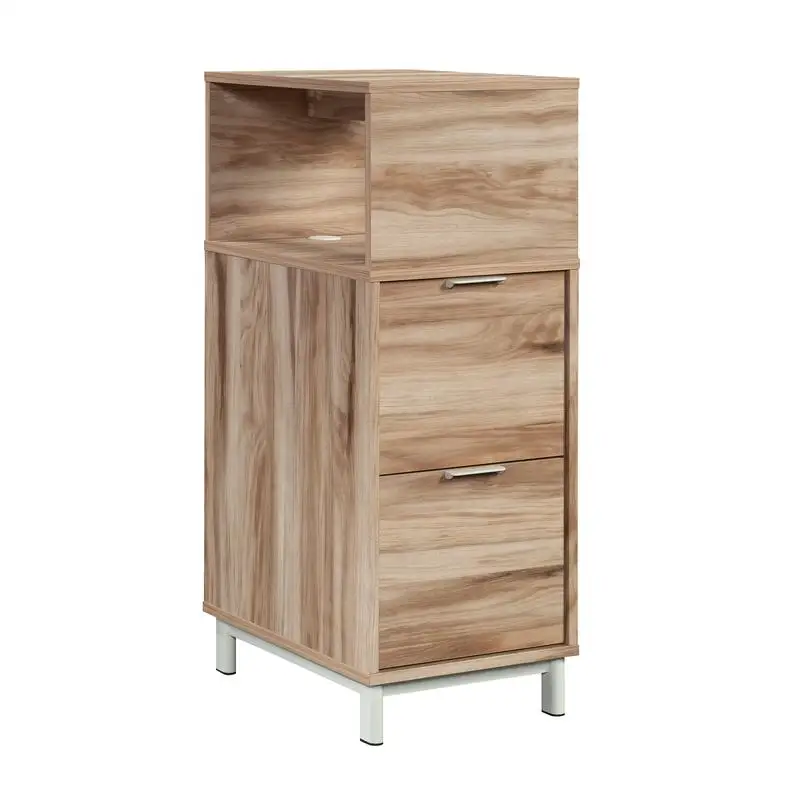 Acacia Wood File Tower Storage Unit, Multi-Shelf Organization Solution