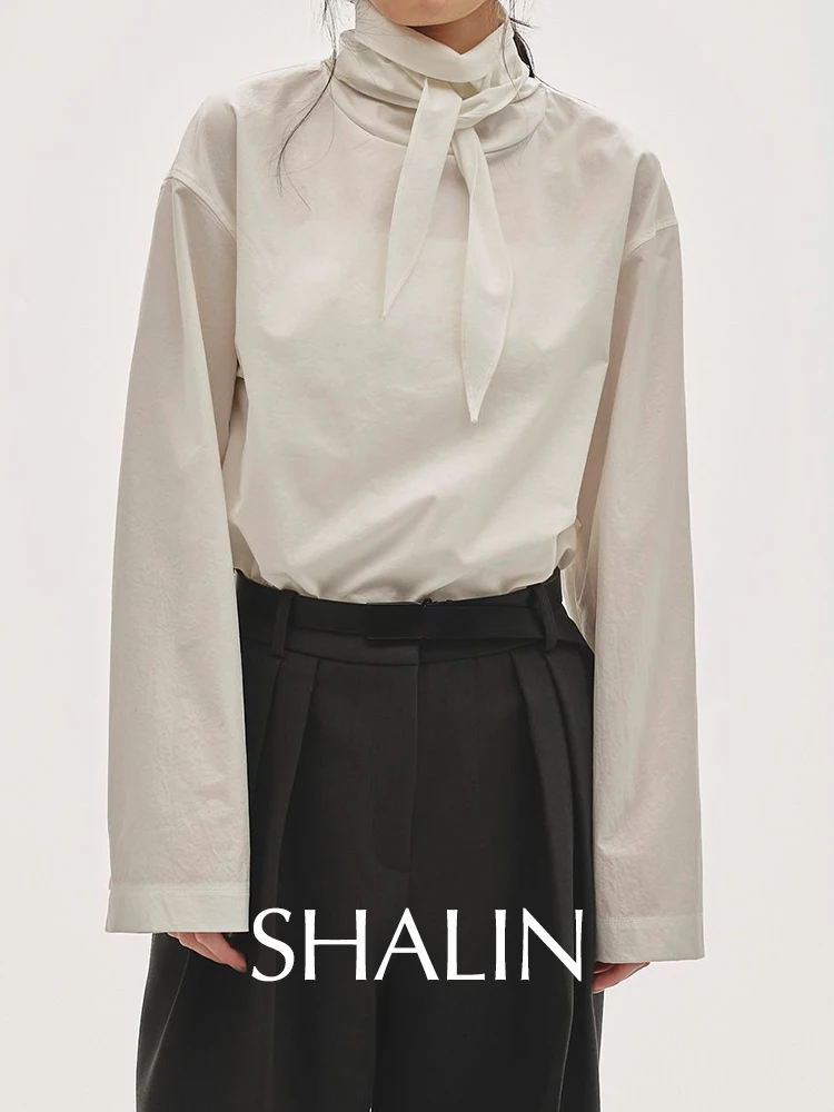 

Ранняя осень, Новое поступление, японский Sle irt, женский длинный хлопковый дышащий удобный топ с узлом све