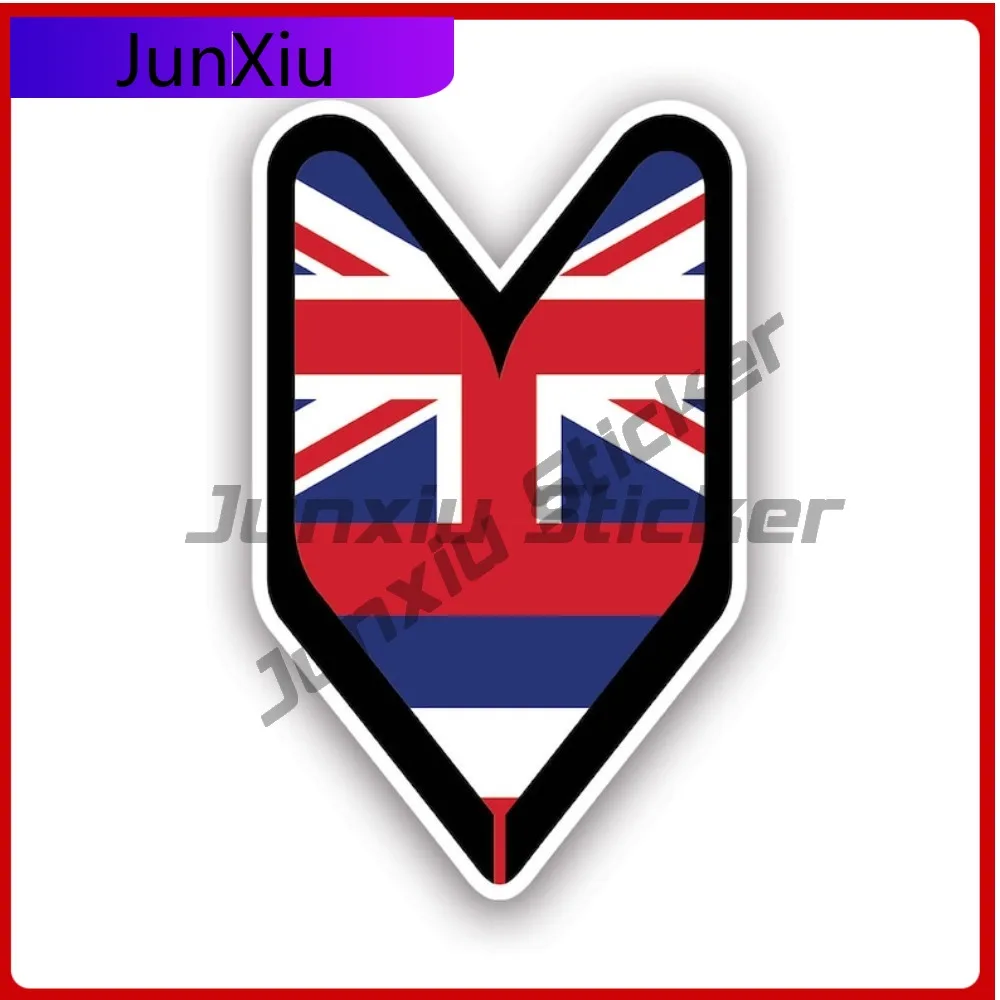 

Hawaiian Driver Badge Weather Resistant Sun Resistant Cartoon For Rear Windshield Laptop Truck No Residue Removable Decoration