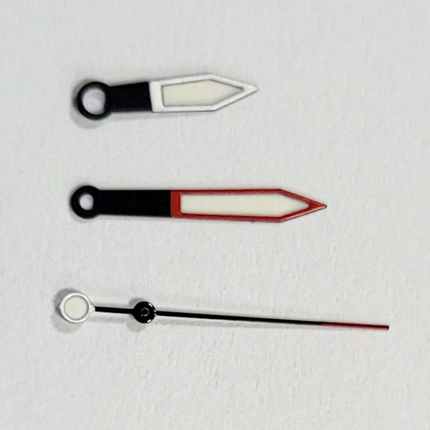 Mix-Color Sword-Shaped Modified Watch Hands Green Luminous Coating—Watch Needle For NH35/NH36/4R36 Movements