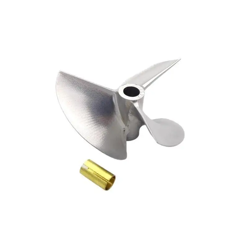 1PC RC Boat Propeller Metal 3 Blade CNC Propeller P1.4 40mm 42mm 50mm 52mm Prop For 4mm 4.76mm 3/16