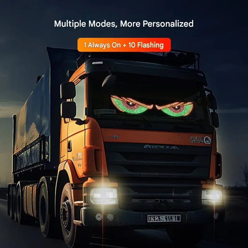 NXY Wireless LED Devil Eyes Car Expression Light Demon Ambient Lamp Rechargeable Cool Auto Decorative Atmosphere Lights NX07