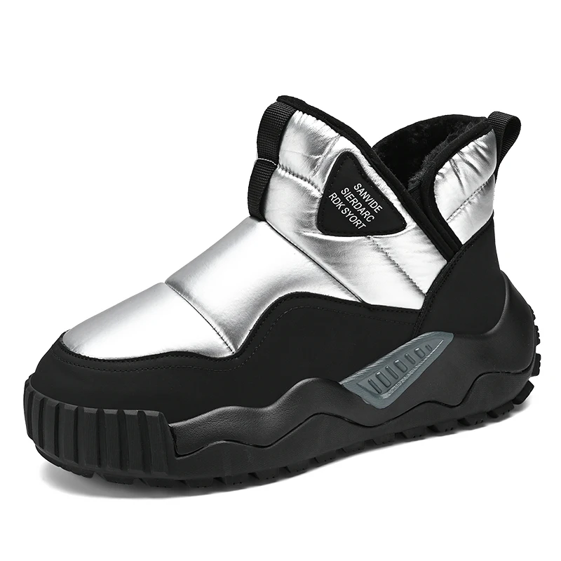 

Winter High Top Keep Warm Shoes Good Quality Waterproof Upper Plush Shoes Anti Slip Cotton Snow Boots Unisex Shoes