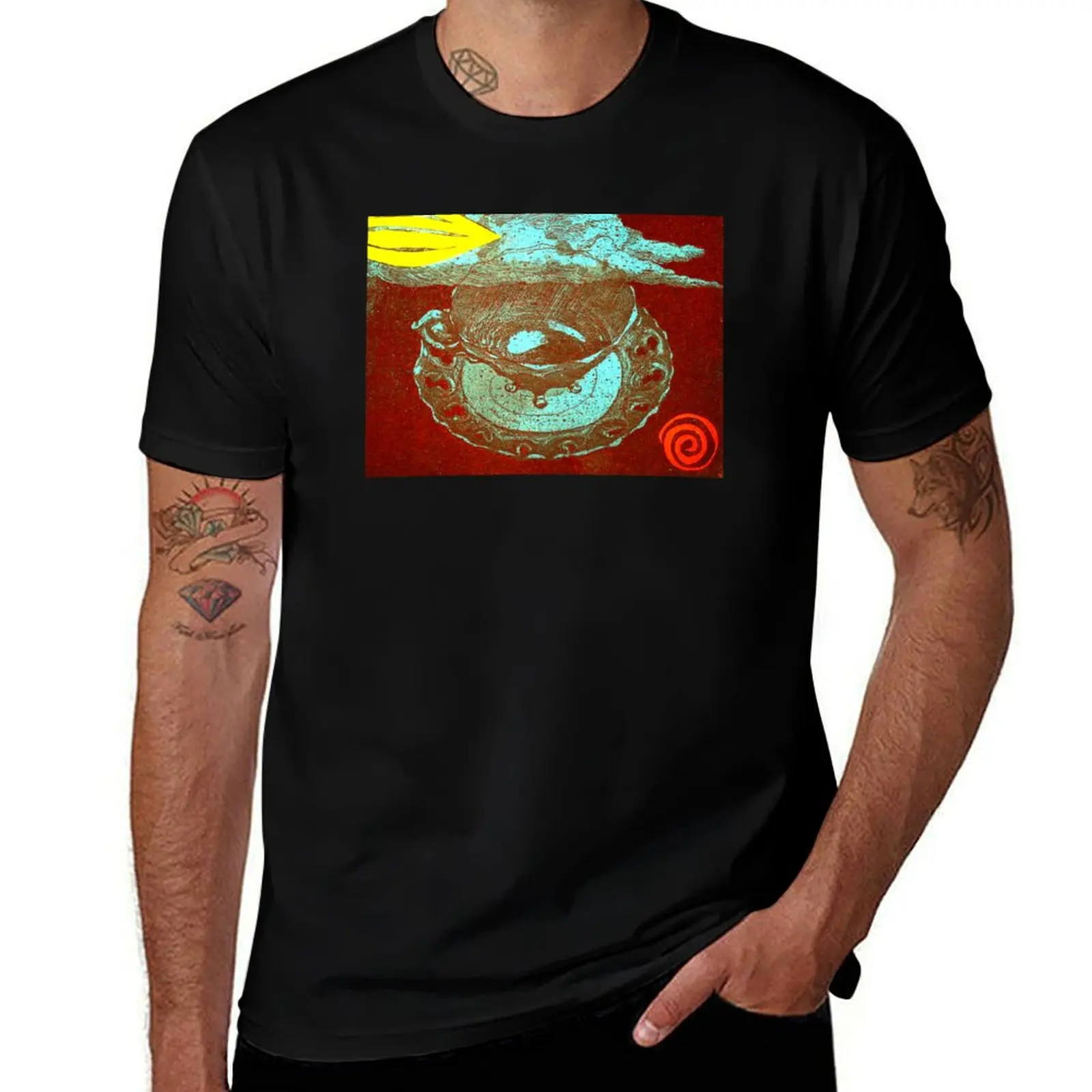 Storm Cloud in a Tea Cup T-Shirt Daily Wear Plain Short Sleeve Shirt T-Shirt