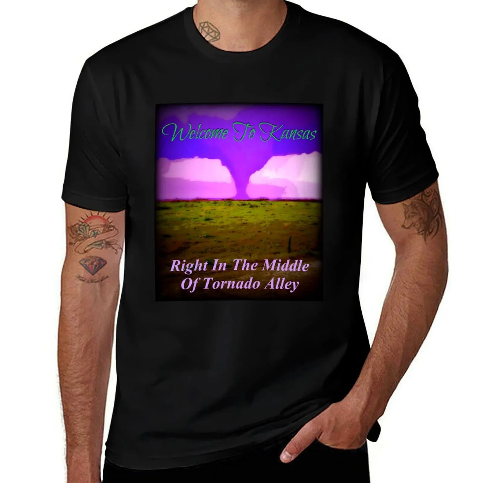 

{Tornado Kansas To Alley} Welcome T-Shirt Holiday Party T-Shirt for Men