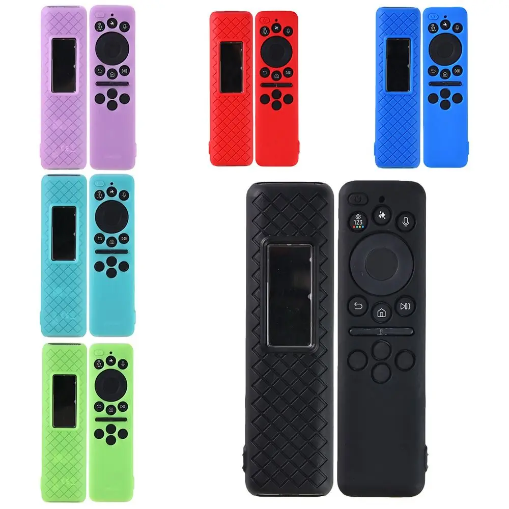 Silicone Remote Control Case Protector Anti-fall Protective Cover with Lanyard Soft Shell for Samsung BN59-01480A/BN59-01480L