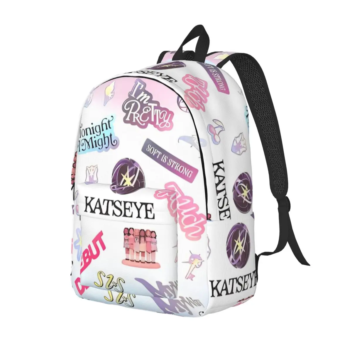 Katseye Rugzak voor kleuterschool School Student Kpop Muziekboekentassen Jongen Meisje Kinderen Canvas Dagrugzak Outdoor