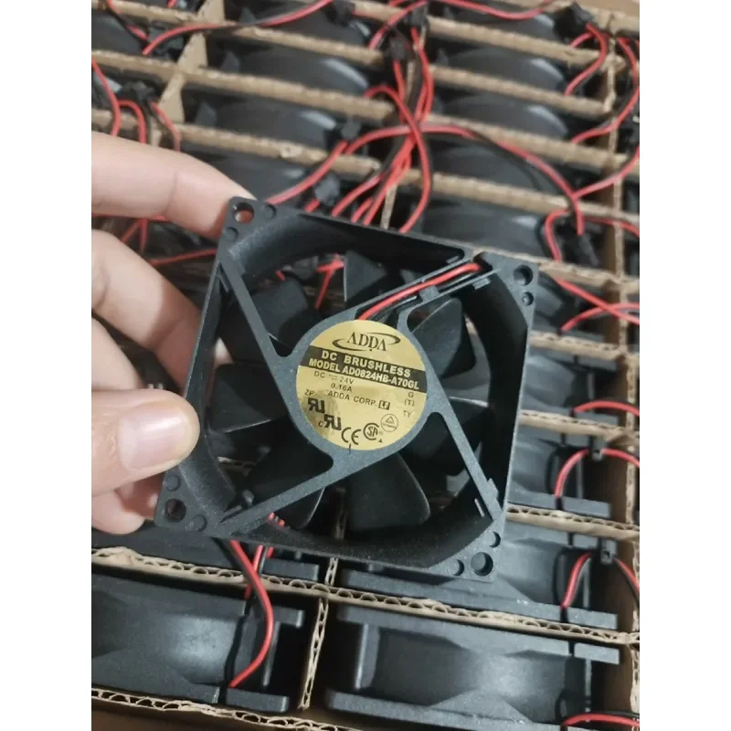 for ADDA 8025 DC24V 0.16A Double Ball Bearing Long Life Original Positive Rotation Cooling Fan