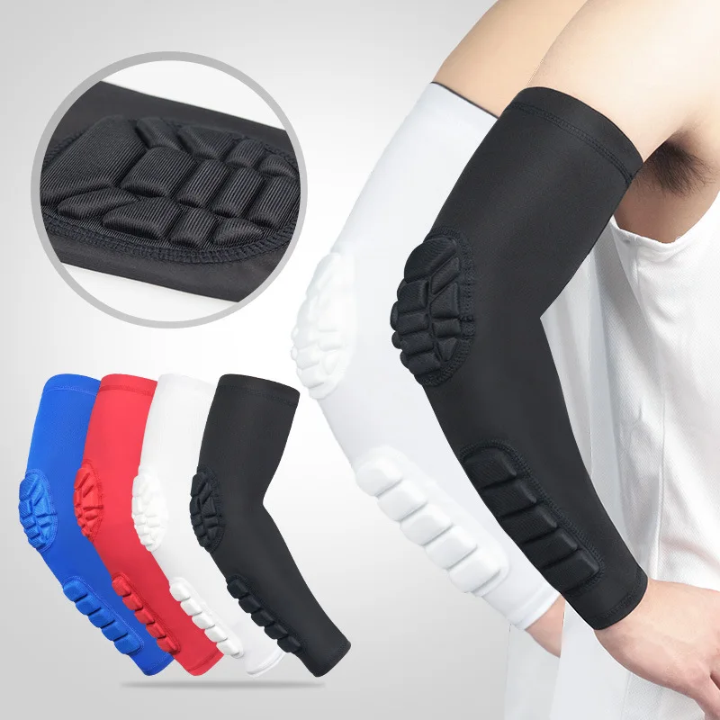 

Padded Compression Arm Sleeves - Impact Protection & UV Protection for Basketball, Cycling & Outdoor Sports