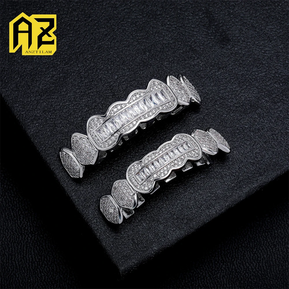 

Anztilam новые багеты с цирконием грильz Iced Out грили зубной гриль мужские и женские кепки в стиле хип-хоп латунные модные украшения Бесплатная доставка