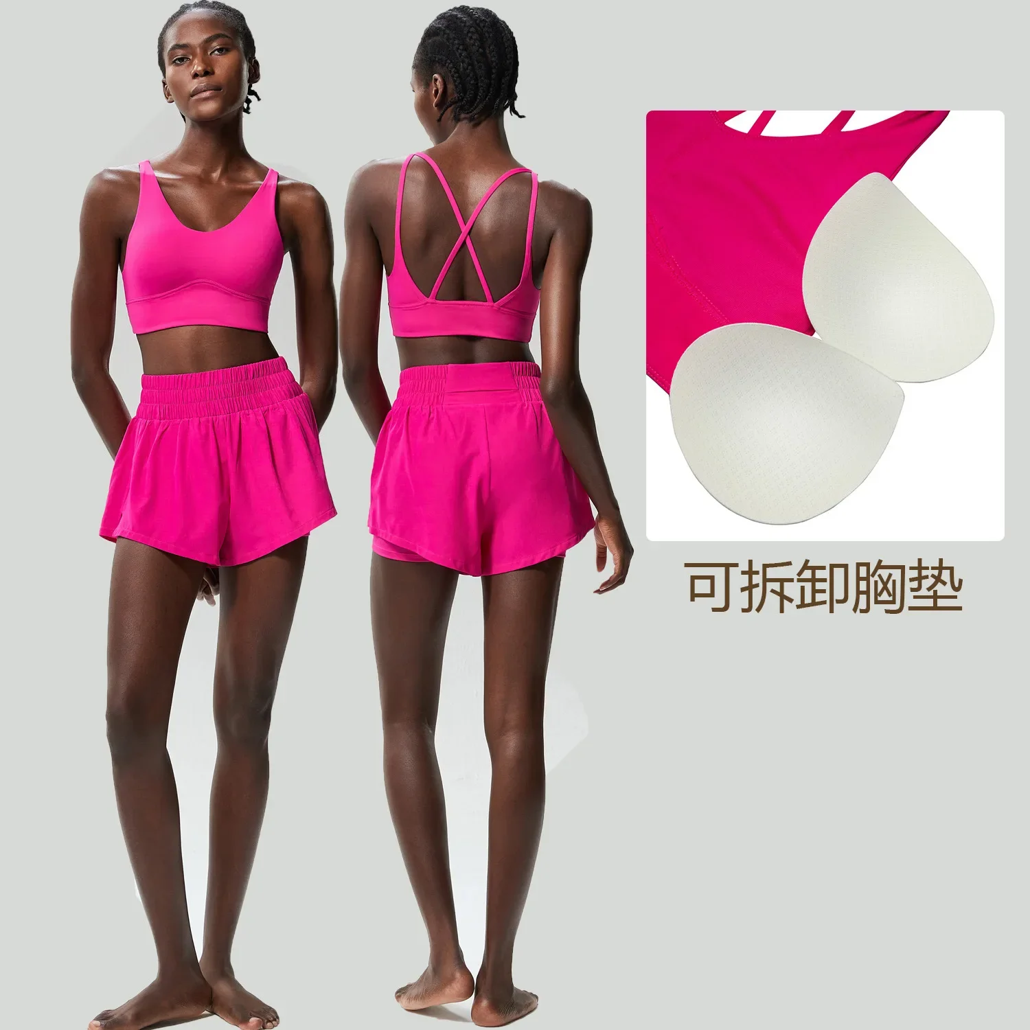 Running sports suit workout clothes for women quick-drying plus size yoga jumping tennis badminton suit two-piece set