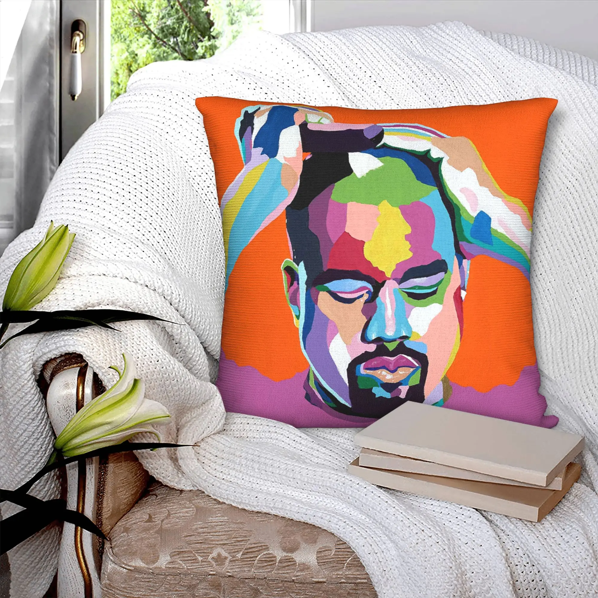 Popular Rapper Kanye West Meme Pillow Case for Living Room  Nordic Cushion Cover Car Pillowcase