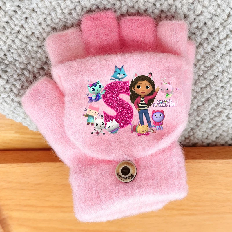 غابي دمية الشتاء الاطفال قفازات شخصيات كرتونية الدافئة الفتيات الفتيان في الهواء الطلق القفازات الأطفال خمسة أصابع قفازات عيد الميلاد هدية عيد الميلاد #6