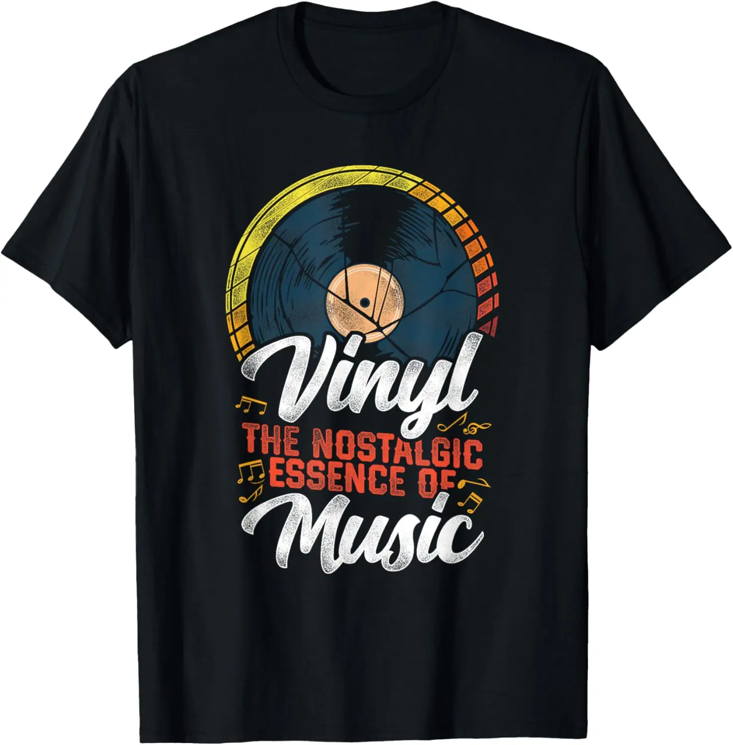 

Vinyl Nostalgic Essence — футболка для любителей виниловых пластинок в стиле ретро