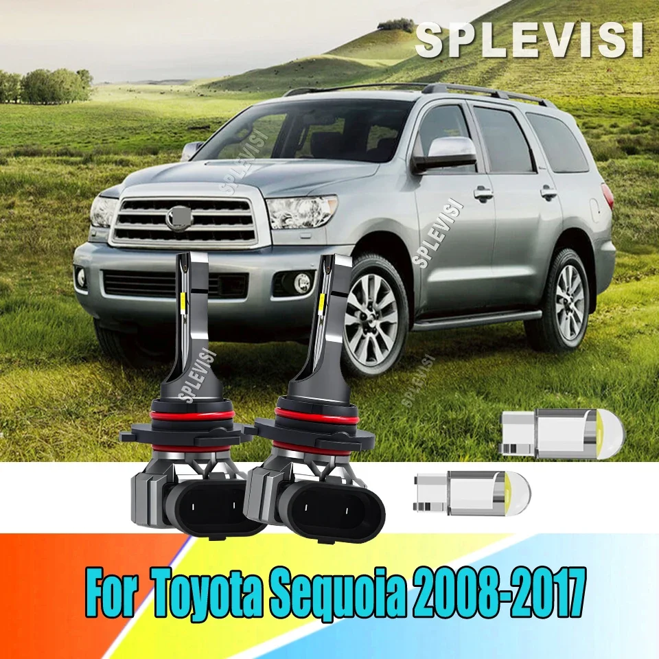 LED White Headlight Fog Light High Low Beam - Perfect Balance of Performance For Toyota Sequoia 2008-2013 2014 2015 2016 2017