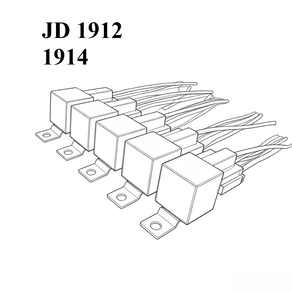 40A Automotive Relay 12V 24V 4pin 5Pin Car Relay with Relay Socket JD 1912 1914 2912 2914 Universal Modification and Maintenance