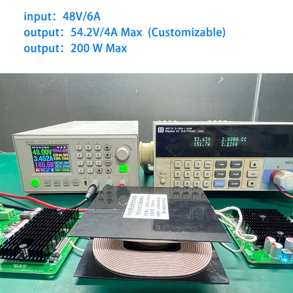 customized 200 W long distance lithium battery  charger fast wireless charging module pcba