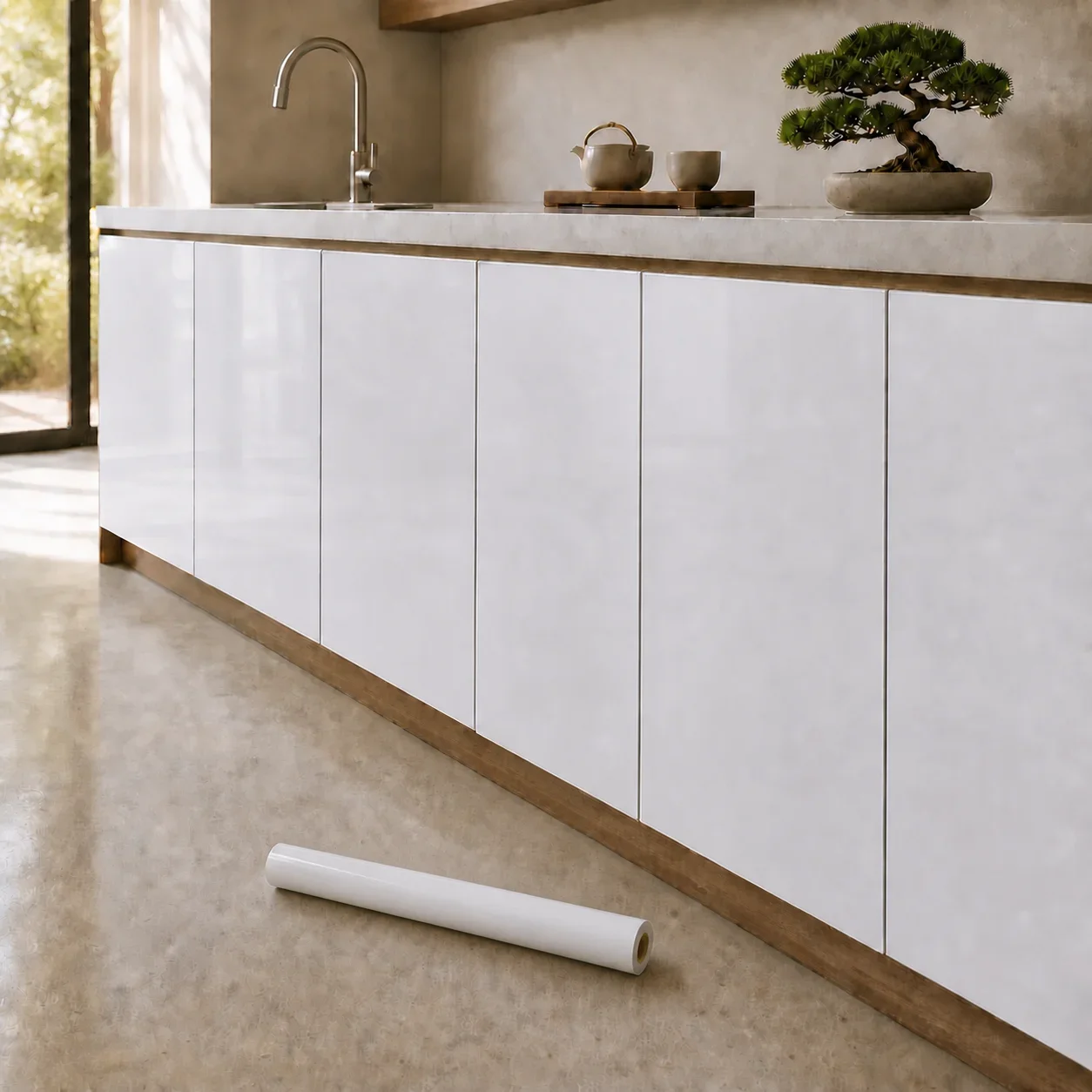 Cabinet Refinishing Stickers Self-Adhesive Wallpaper And Decorative Film For Countertop Oil-Resistant And Scratch-Resistant.