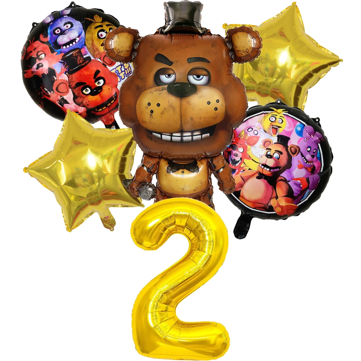 Fnafs Birthday Balloon Set Globos De Cumpleaños Party Decoration Number Balloons Suit Ornaments Backdrop Baby Shower Decor Gifts