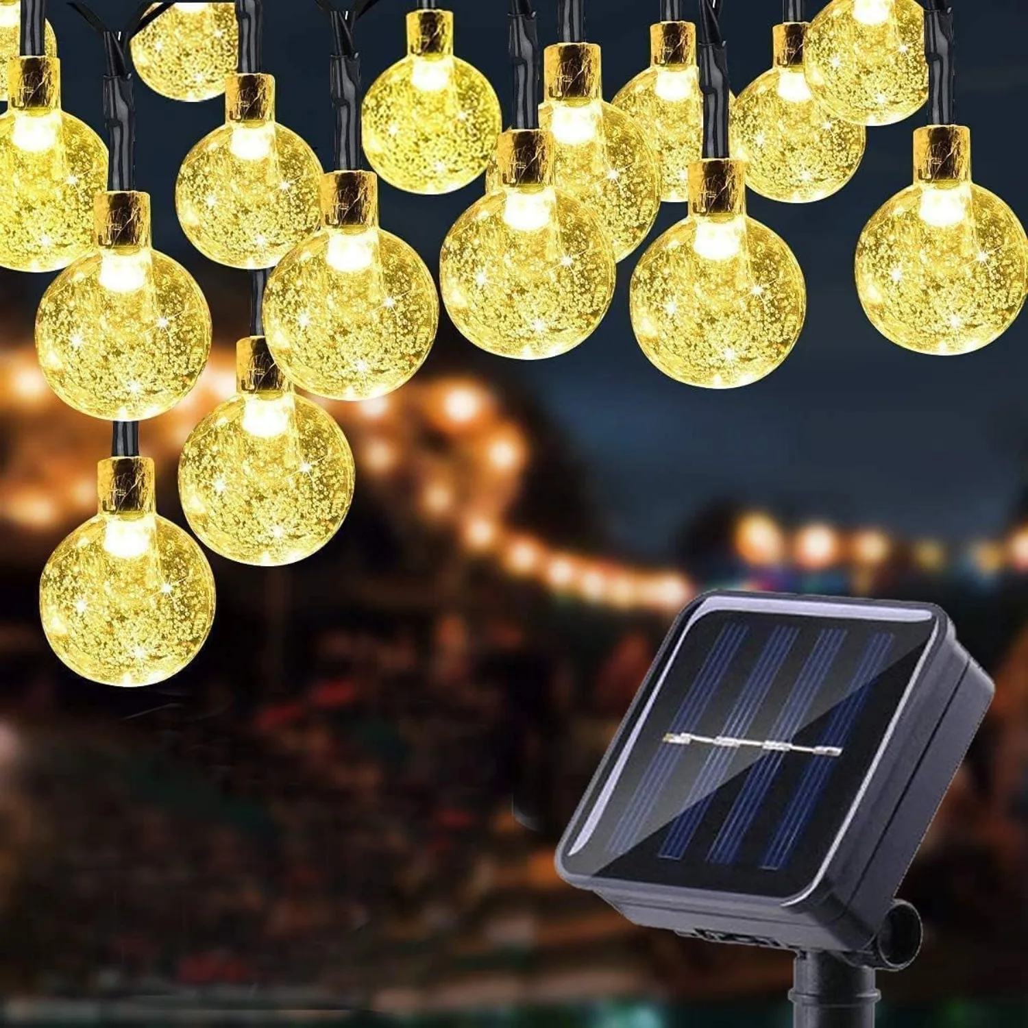 Solar String Lights Garden 100 LED Crystal Balls Fairy Lights Waterproof Lighting for Christmas Garland For Garden Party Decor