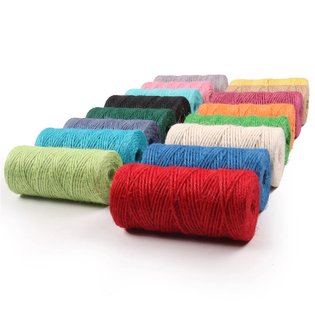 

3pcs Decorative Hemp Rope Premium Durable DIY Craft Garden Wedding Festival Decoration Binding Packaging Hemp String Ribbon