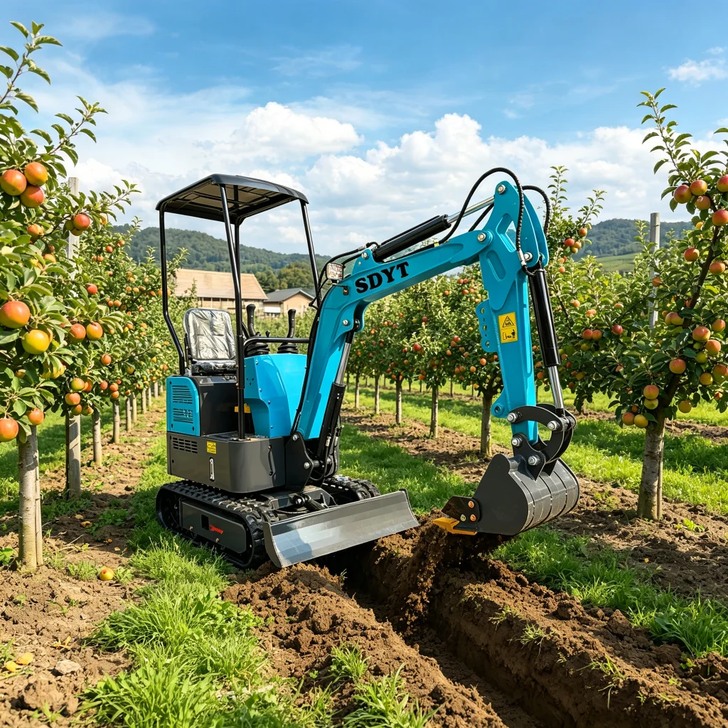 Compact Crawler Mini Excavator Customized Working Depth Powerful Digging Machine for Orchard Farm Building Site Operation