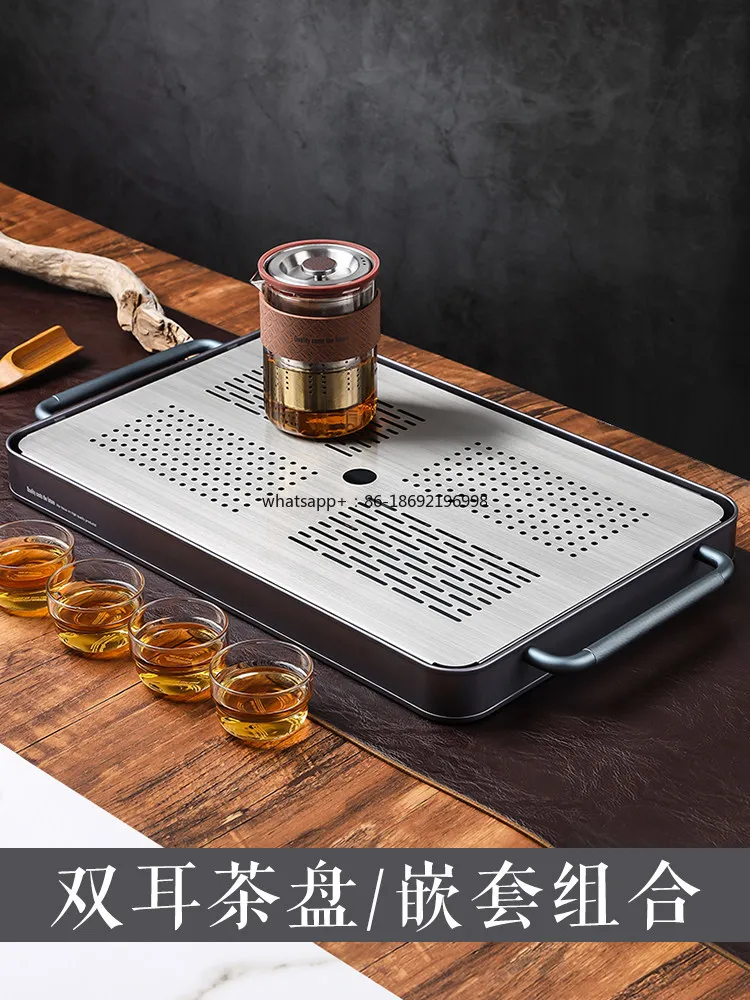 Tray SimpleTable High-end Home Office Kung Fu Tea Set  Sea Dry Brewing Table Water Storage Type