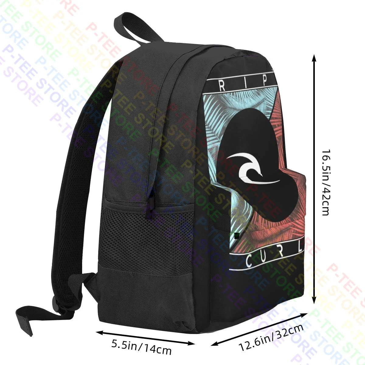 Rip Curl Wave Palm Trees Logo Surfer Large Capacity Backpack Print Creative Shopping Bag School Sport Bag