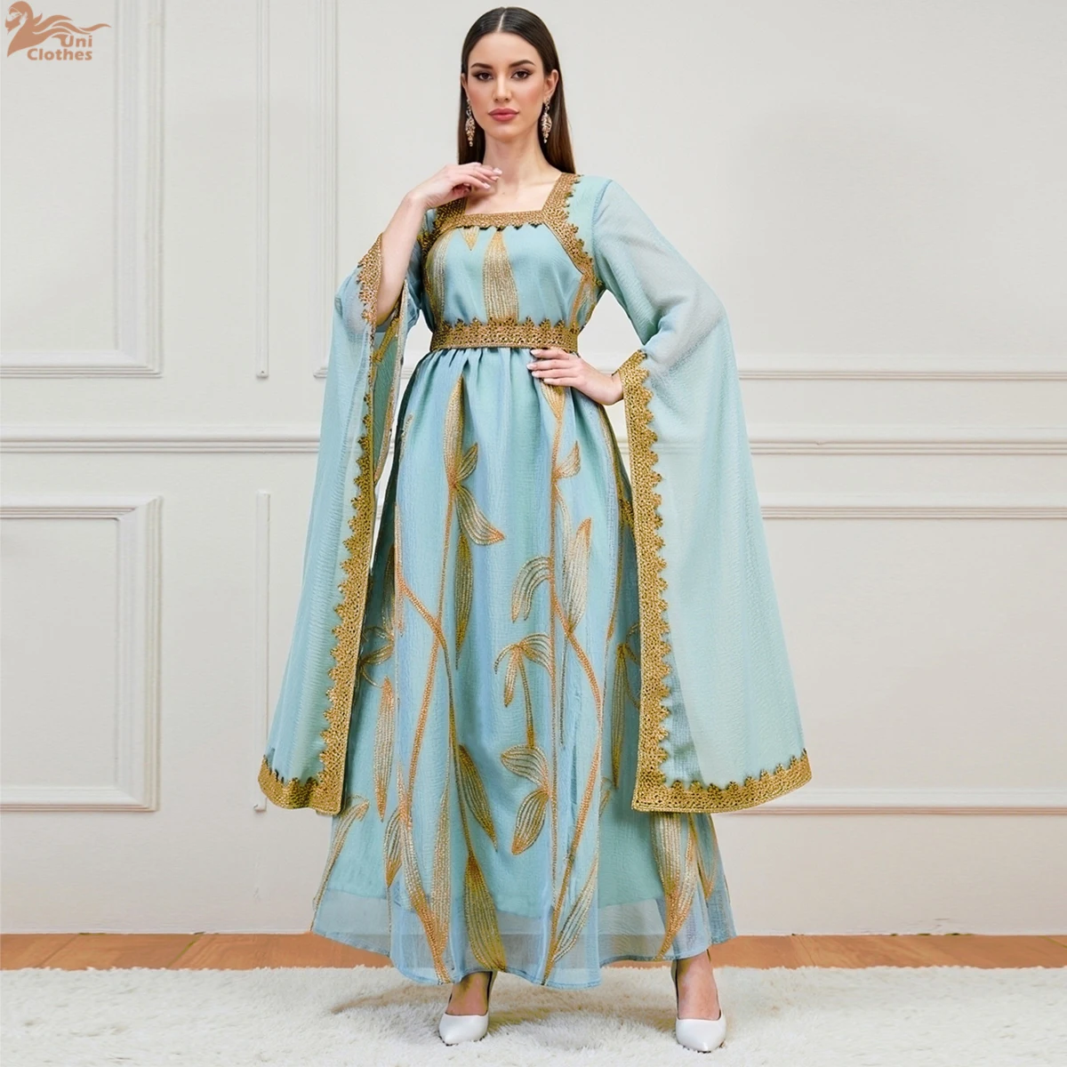 

Ид Мусульманская Абая для женщин Праздничные платья Джалабия Абаи с вышивкой Кафтан Ислам платье макси Арабский длинный халат Рамадан Марокко Дубай