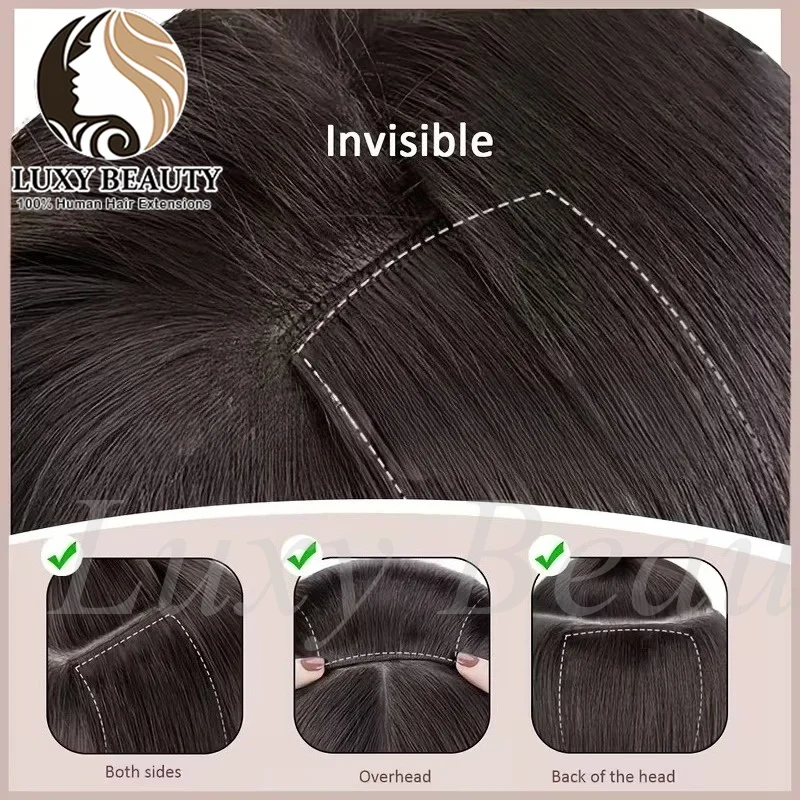 Blonde 5pieces Clip in Hair Short Clip In Hair Extensions Real Human Hair Brown Invisible Mini Short Clip in Hairpiece for Women image 5