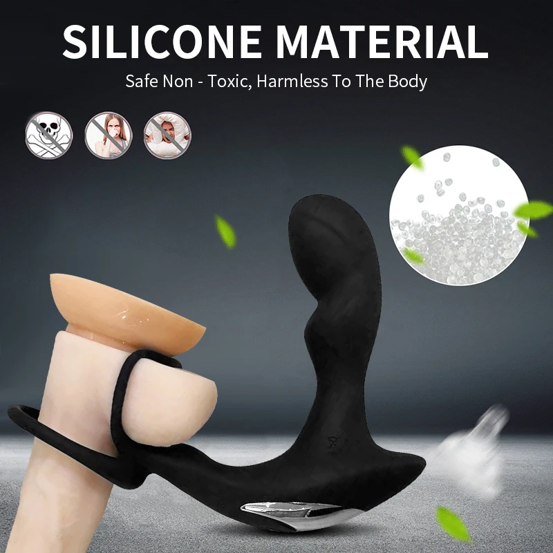 Male Prostate Massager Heating Anal Vibrator Plugs Butt Cock Ring Wireless Control Male Masturbator Sex Toys for Man Adult Goods