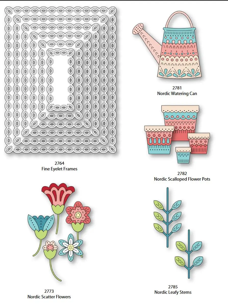 

May 2026 Nordic Garden Metal Cutting Dies for DIY Making Card Scrapbook Embossed Paper Album Craft Supplies Template Decoration