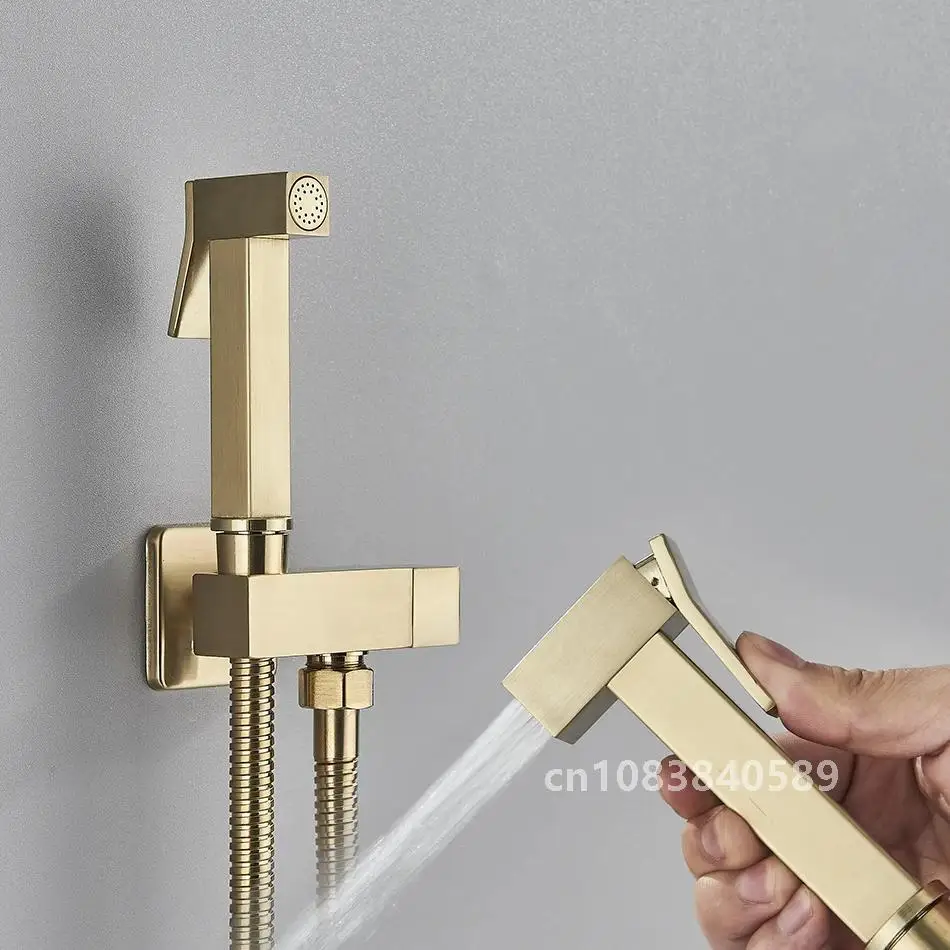 Uythner Bathroom Bidet Faucet Brass Tap Washer Mixer Single Cold Water Shower Sprayer Head Tap Toilet Faucets Toilet Handle Jet