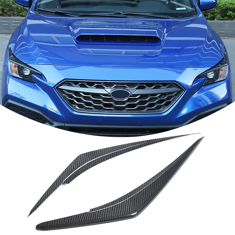 For Subaru WRX Levorg 2022-2023 Real Carbon Fiber Car Headlight Brow Trim Sticker Car Exterior Protection Accessories
